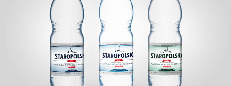 Projekt etykiet na wodę Staropolska